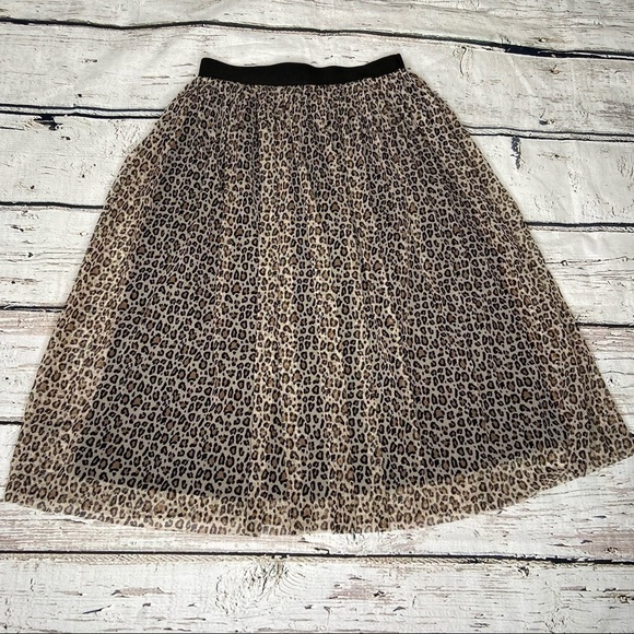 a new day Dresses & Skirts - A New Day Animal Print Tulle Midi Skirt Size XS